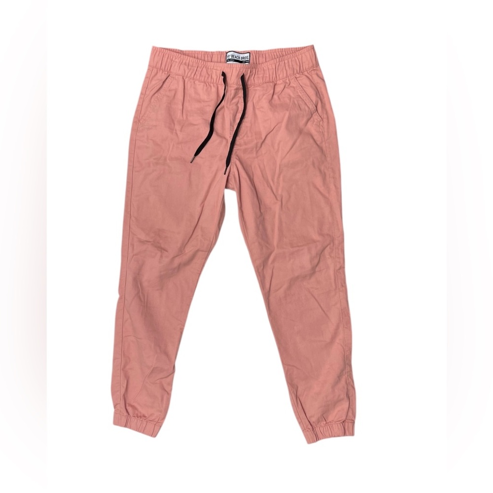 Beach Broa Men’s Size Large Drawstring Elastic Waist Tapered Leg Pink Joggers